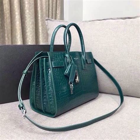 green crocodile ysl bag|ysl reversible bag.